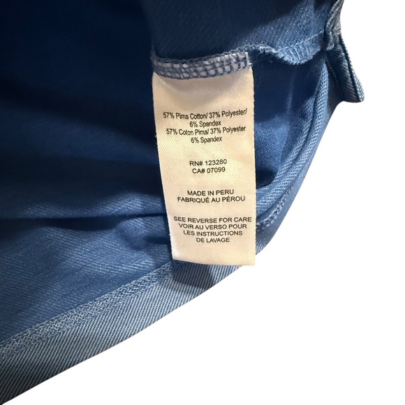 TravisMathew Men's Polo Shirt Size M Blue Pima Cotton Blend Performance Golf‎ - Picture 8 of 9